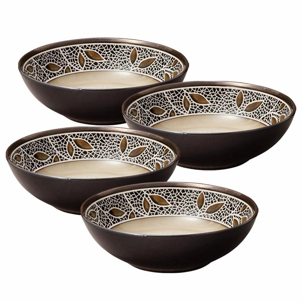Brand new 🤩 Gourmet Basics® Alexandria Set of 4 Individual Pasta Bowls 👏 3 Brand new 🤩 Gourmet Basics® Alexandria Set of 4 Individual Pasta Bowls 👏