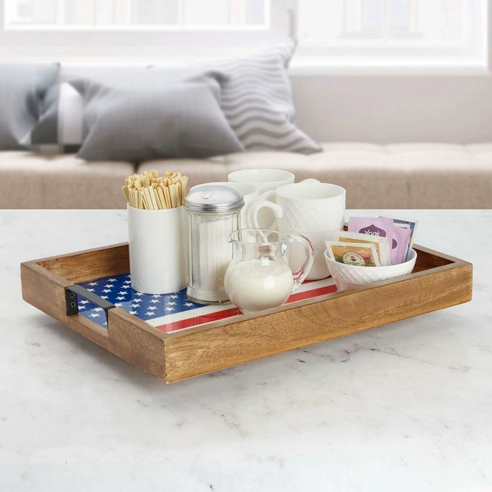 Promo ✔️ Gourmet Basics® American Flag Lazy Susan Serve Tray 🧨 4 Promo ✔️ Gourmet Basics® American Flag Lazy Susan Serve Tray 🧨 - Image 2
