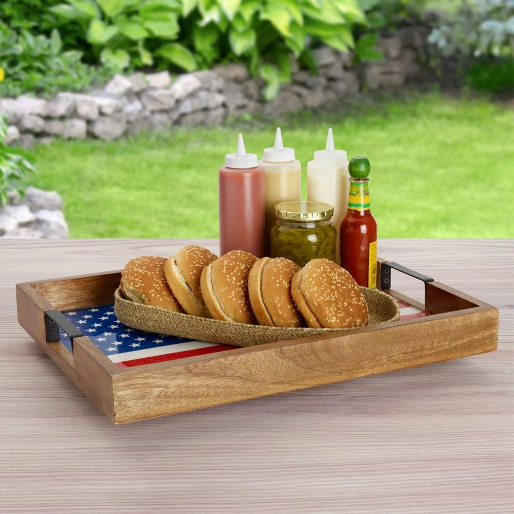 Promo ✔️ Gourmet Basics® American Flag Lazy Susan Serve Tray 🧨 5 Promo ✔️ Gourmet Basics® American Flag Lazy Susan Serve Tray 🧨 - Image 3