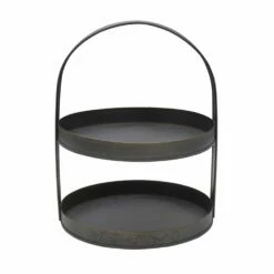 Best reviews of 🥰 Towle® Living Black Galvanized 2 Tier Serving Tray 🛒