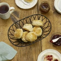 Brand new ✨ Gourmet Basics® Dahlia Oval Bread Basket 🎁 -Deals serveware Store dahlia oval bread basket 5288637 3