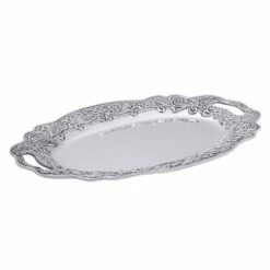 Outlet ❤️ Wilton Armetale® English Cottage Oval Tray with Handles ⭐