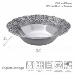 Buy 🔔 Wilton Armetale® English Cottage Round Bowl 👍 -Deals serveware Store english cottage round bowl 5293348 3