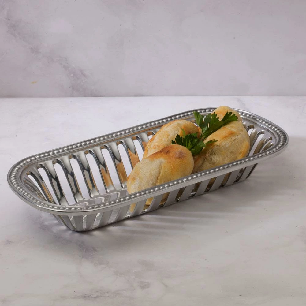 Buy ❤️ Wilton Armetale® Flutes and Pearls Bread Basket 🎁 4 Buy ❤️ Wilton Armetale® Flutes and Pearls Bread Basket 🎁 - Image 2