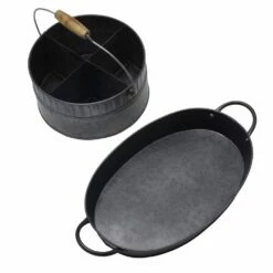 Cheap 🔔 Mikasa® Galvanized Caddy and Tray Serving Set 🔔