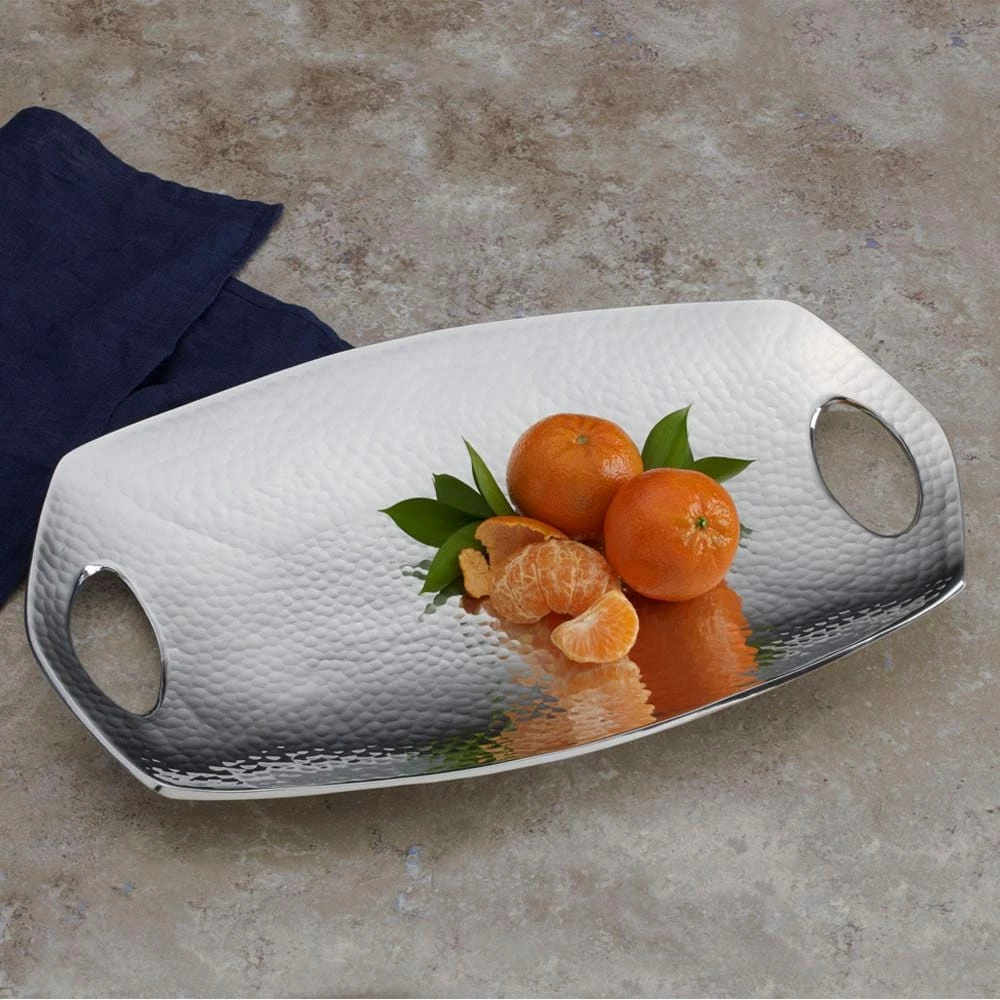 Budget ⭐ Towle® 🔨 Hammersmith Rectangular Tray With Handles 🎁 4 Budget ⭐ Towle® 🔨 Hammersmith Rectangular Tray With Handles 🎁 - Image 2