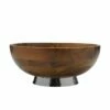 Buy 🎉 Towle® 🔨 Hammersmith Wood Bowl with 🔨 Hammered Base 🛒 -Deals serveware Store hammersmith wood bowl with hammered base 5285183 1