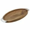 New 🎁 Towle® 🔨 Hammersmith Wood Oval Platter with Handles 🎉 -Deals serveware Store hammersmith wood oval platter with handles 5285185 1