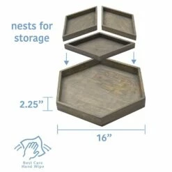 Top 10 😉 Gourmet Basics® Hexagon 4 Piece Mango Wood Tray Set 🌟 15 Top 10 😉 Gourmet Basics® Hexagon 4 Piece Mango Wood Tray Set 🌟 -Deals serveware Store hexagon 4 piece mango wood tray set 5277415 7