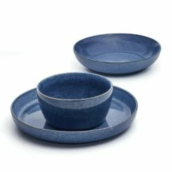 Promo 🔥 Mikasa® Huxley Blue 9 Piece Dinnerware Bowl Set, Service for 3 🔥 -Deals serveware Store huxley blue 9 piece dinnerware bowl set service for 3 5296553 8