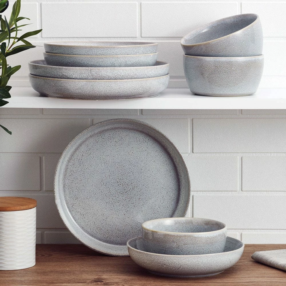 Wholesale 👏 Mikasa® Huxley Grey 9 Piece Dinnerware Bowl Set, Service for 3 😉 4 Wholesale 👏 Mikasa® Huxley Grey 9 Piece Dinnerware Bowl Set, Service for 3 😉 - Image 2