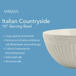 Flash Sale 👏 Mikasa® Italian Countryside® 10 Inch Serve Bowl 😍 -Deals serveware Store italian countryside 10 inch serve bowl 5085633 3