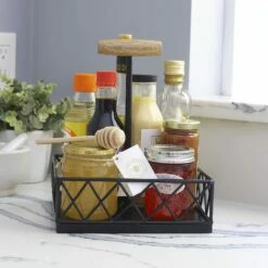 New ✨ Gourmet Basics® Lattice Farm Condiment Caddy 🤩 -Deals serveware Store lattice farm condiment caddy 5290929 2