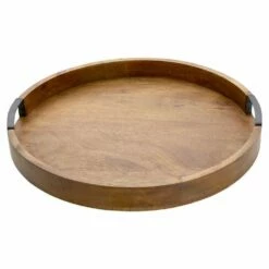 Discount 😀 Gourmet Basics® Lazy Susan Mango Wood Serve Tray, 18 Inch 😀
