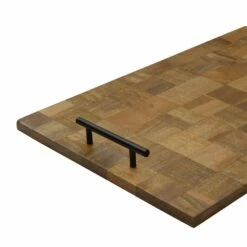 New 🛒 Gourmet Basics® Mango Wood Checkered Serve Tray, 21 Inch 😀 -Deals serveware Store mango wood checkered serve tray 21 inch 5274633 4