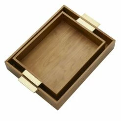 Cheap ✨ Gourmet Basics® Medina Set of 2 Wood Trays ⭐ -Deals serveware Store medina set of 2 indian elm wood trays 5286831 5