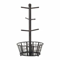 Outlet 🔔 Gourmet Basics® Mug Tree Stand with Basket 🤩 7 Outlet 🔔 Gourmet Basics® Mug Tree Stand with Basket 🤩 -Deals serveware Store mug tree stand with basket 5172783 2