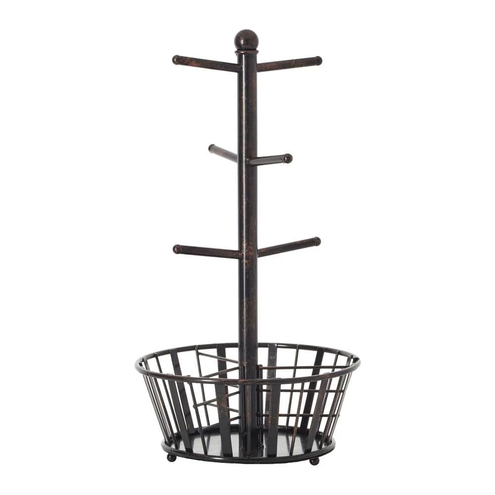 Outlet 🔔 Gourmet Basics® Mug Tree Stand with Basket 🤩 5 Outlet 🔔 Gourmet Basics® Mug Tree Stand with Basket 🤩 - Image 3