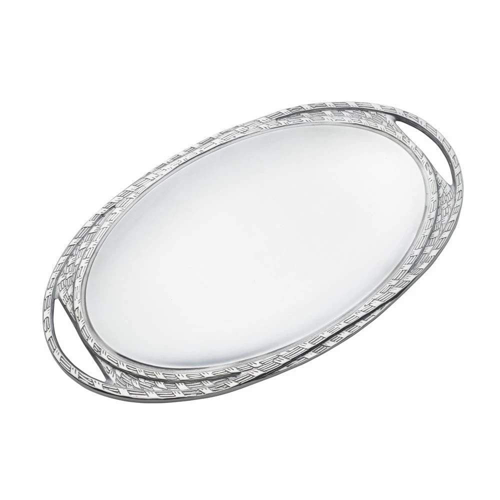 Hot Sale 🤩 Wilton Armetale® Sweetgrass Large Oval Tray 😀 3 Hot Sale 🤩 Wilton Armetale® Sweetgrass Large Oval Tray 😀