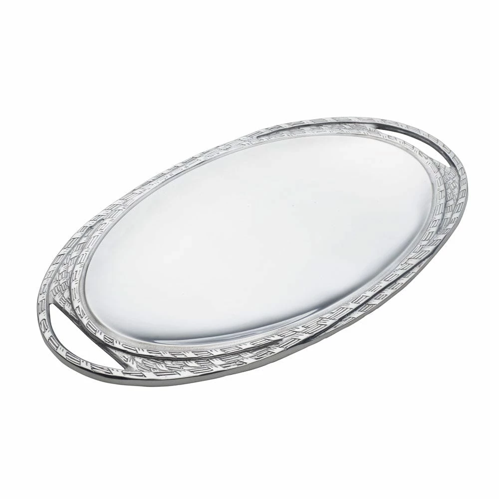 Hot Sale 🤩 Wilton Armetale® Sweetgrass Large Oval Tray 😀 4 Hot Sale 🤩 Wilton Armetale® Sweetgrass Large Oval Tray 😀 - Image 2