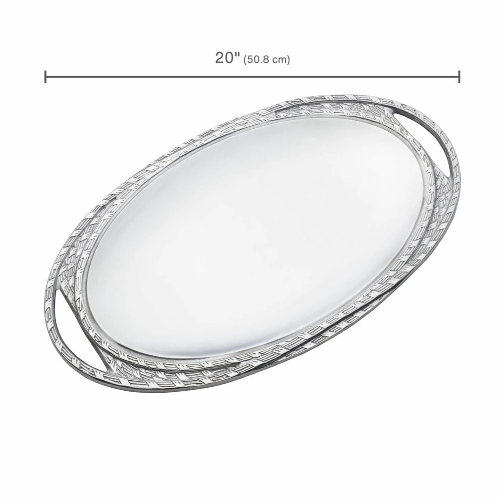 Hot Sale 🤩 Wilton Armetale® Sweetgrass Large Oval Tray 😀 5 Hot Sale 🤩 Wilton Armetale® Sweetgrass Large Oval Tray 😀 - Image 3