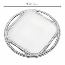 Hot Sale 😉 Wilton Armetale® Sweetgrass Large Square Tray ⌛ -Deals serveware Store sweetgrass large square tray 5288968 3