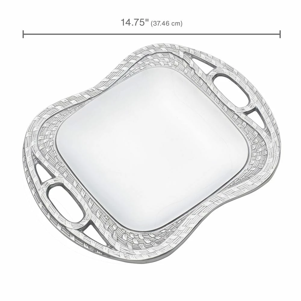 Coupon 🎉 Wilton Armetale® Sweetgrass Medium Square Tray ❤️ 5 Coupon 🎉 Wilton Armetale® Sweetgrass Medium Square Tray ❤️ - Image 3