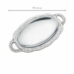 Discount 🎁 Wilton Armetale® Sweetgrass Small Oval Tray 😍 -Deals serveware Store sweetgrass small oval tray 5288967 3