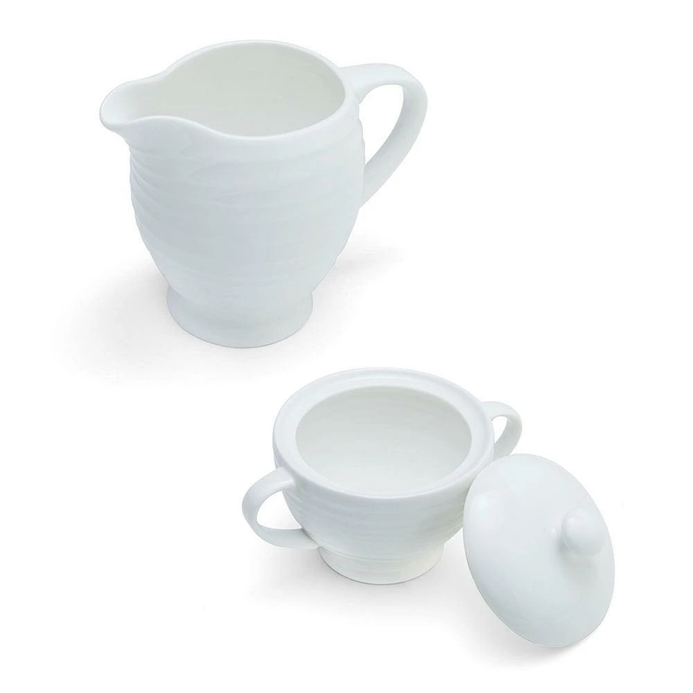 Best Sale 👍 Mikasa® Swirl Bone Sugar and Creamer 🧨 4 Best Sale 👍 Mikasa® Swirl Bone Sugar and Creamer 🧨 - Image 2