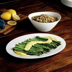 Budget ⌛ Mikasa® Swirl Bone Vegetable Bowl and Serve Platter Set 🥰 -Deals serveware Store swirl bone vegetable bowl and serve platter set 5273657 3