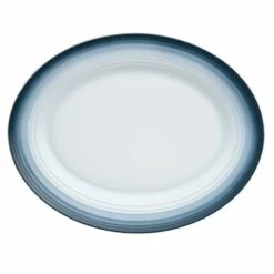 Budget 🎁 Mikasa® Swirl Ombre Blue Oval Platter 👏
