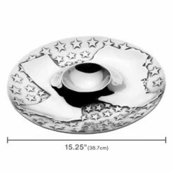 Brand new 🎉 Wilton Armetale® Texas Chip and Dip with Stars Serve Bowl 👏 -Deals serveware Store texas chip and dip with stars 5269302 3