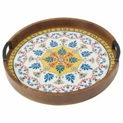 Top 10 🔥 Gourmet Basics® Tile Design Lazy Susan Serve Tray 🎁