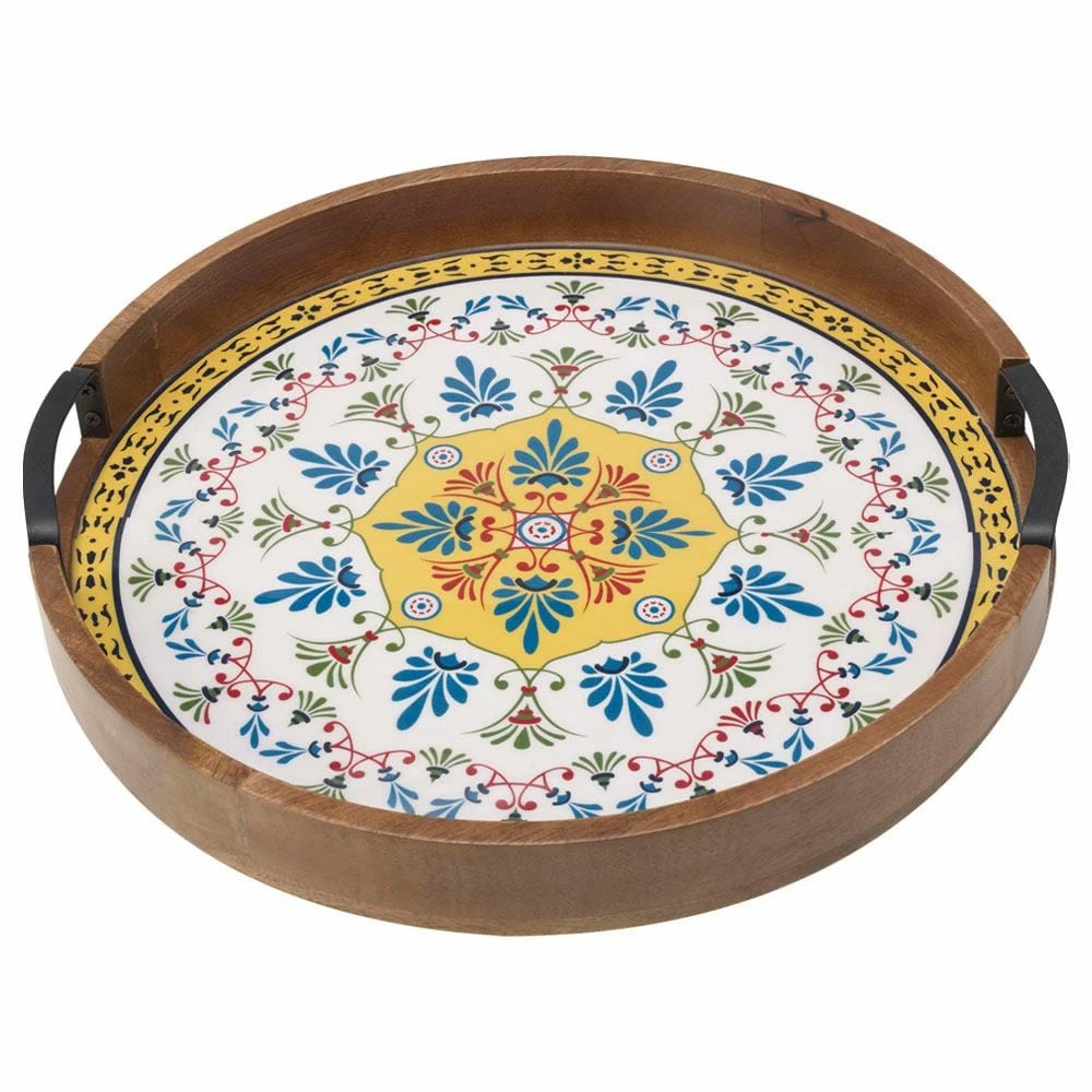 Top 10 🔥 Gourmet Basics® Tile Design Lazy Susan Serve Tray 🎁 3 Top 10 🔥 Gourmet Basics® Tile Design Lazy Susan Serve Tray 🎁