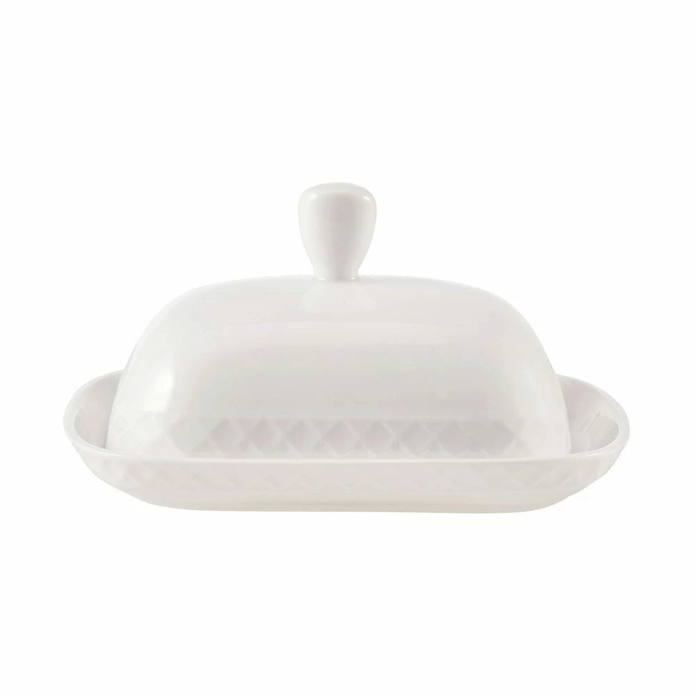 Coupon 🎁 Mikasa® Trellis White Covered Butter Dish 🛒 3 Coupon 🎁 Mikasa® Trellis White Covered Butter Dish 🛒