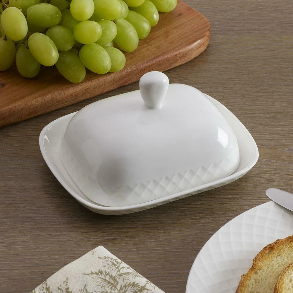 Coupon 🎁 Mikasa® Trellis White Covered Butter Dish 🛒 5 Coupon 🎁 Mikasa® Trellis White Covered Butter Dish 🛒 - Image 3