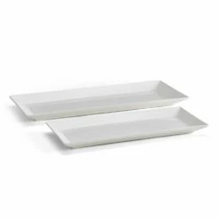 Brand new 👍 Mikasa® Trellis White Set of 2 Bread Trays 😀