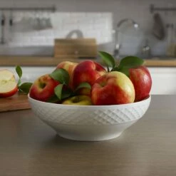 New 😍 Mikasa® Trellis White Vegetable Serve Bowl 🎁 -Deals serveware Store trellis white vegetable serve bowl 5285633 3