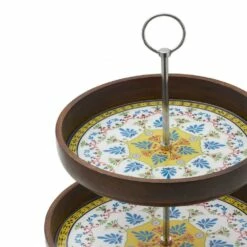 Outlet 🌟 Gourmet Basics® Vella 2 Tier Mango Wood Tray 🛒 -Deals serveware Store vella 2 tier mango wood tray 5276662 4