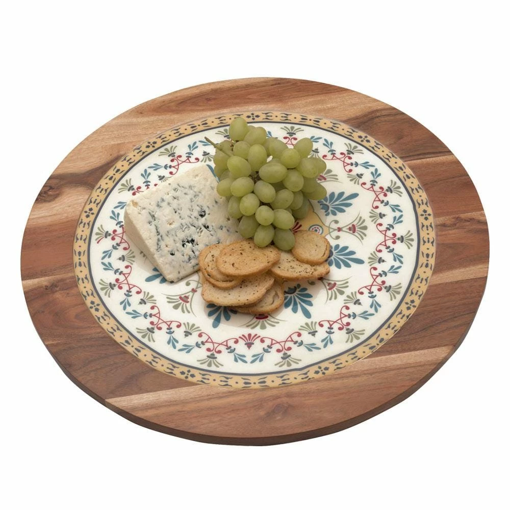Best Pirce 🌟 Gourmet Basics® Vella Lazy Susan Acacia Wood Serve Tray, 18 Inch 🧨 3 Best Pirce 🌟 Gourmet Basics® Vella Lazy Susan Acacia Wood Serve Tray, 18 Inch 🧨